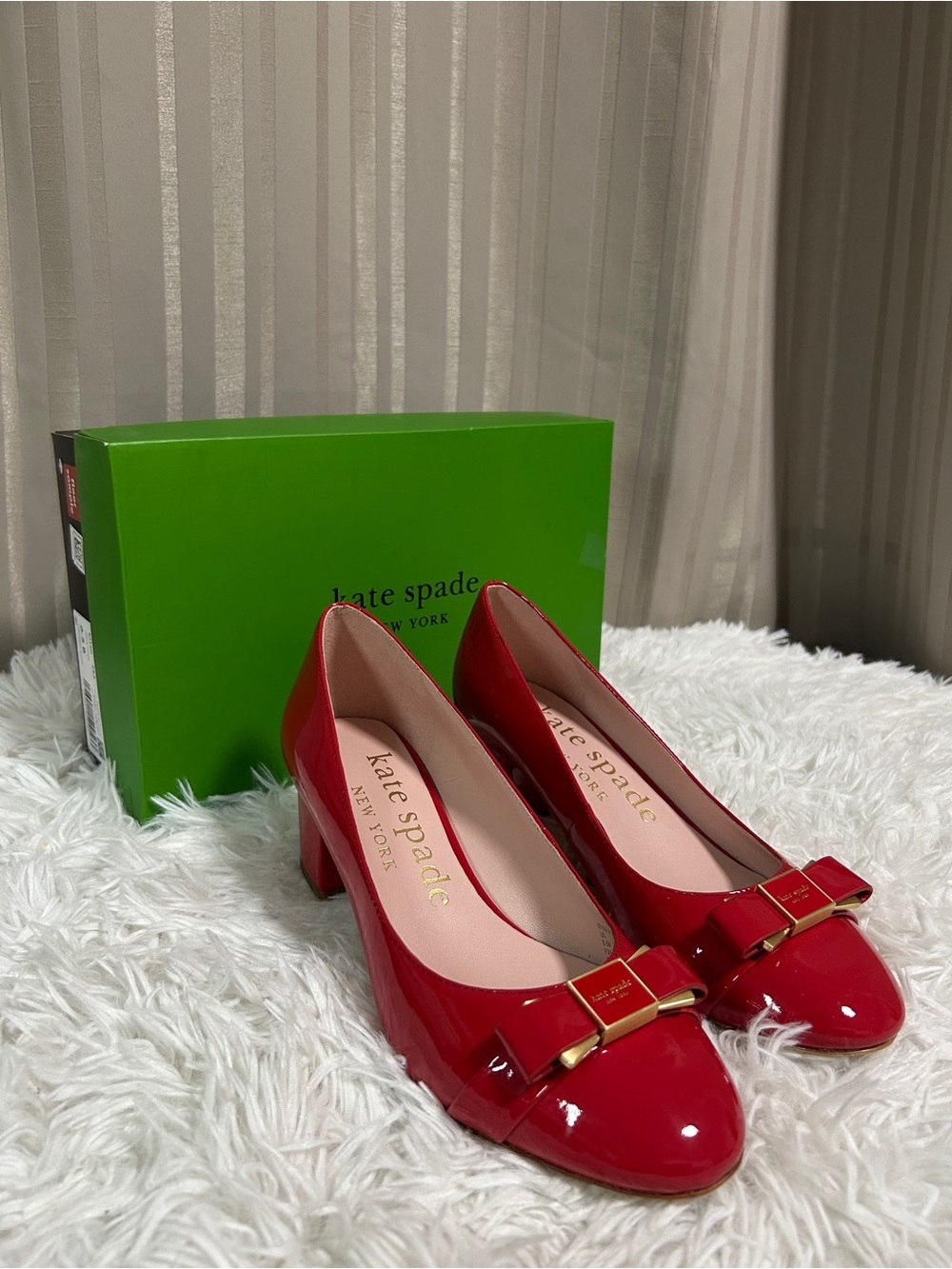 Kate Spade Patent Red Bowdie Ballet Pumps